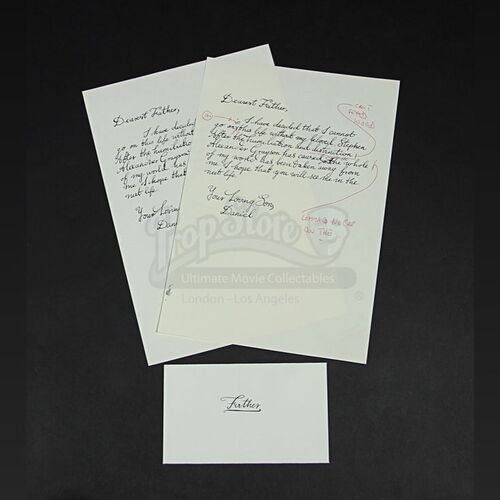 Daniel Davenport (Lewis Rainer) Draft Suicide Letters & Envelope