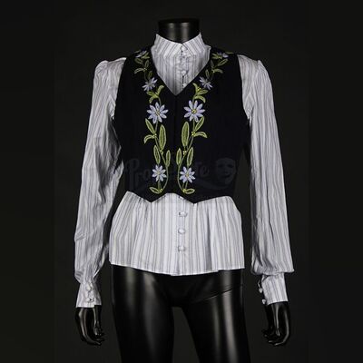 Mina Murray (Jessica De Gouw) Blue Stripe Shirt & Waistcoat
