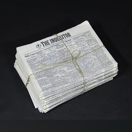 "The Inquisitor" Newspaper Stack