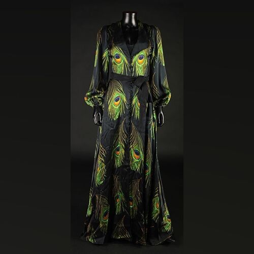 Lady Jayne Wetherby (Victoria Smurfit) Peacock Feather Pattern Costume