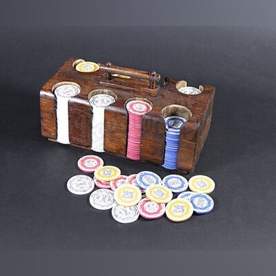 Western Railway Scene Poker Chips