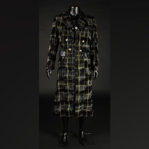 Loiza Scaverra (Marcello Walton) Checked Faux Fur Coat