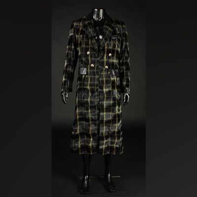 Loiza Scaverra (Marcello Walton) Checked Faux Fur Coat