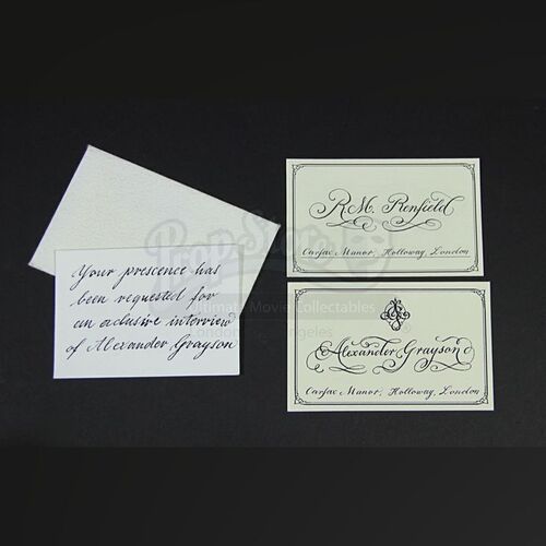Alexander Grayson (Jonathan Rhys Meyers) & R.M. Renfield (Nonso Anozie) Business Card & Invitation Set