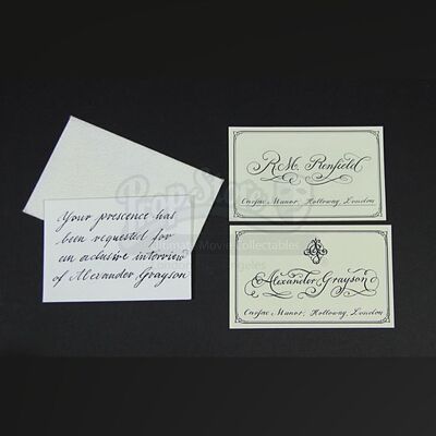 Alexander Grayson (Jonathan Rhys Meyers) & R.M. Renfield (Nonso Anozie) Business Card & Invitation Set