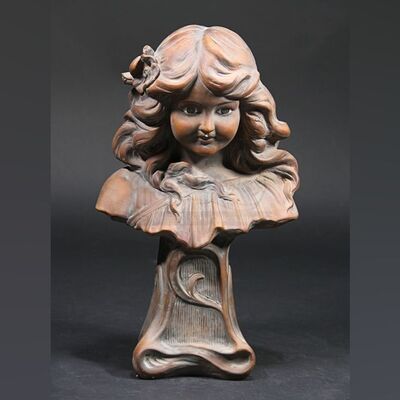 Young Girl Statue Bust