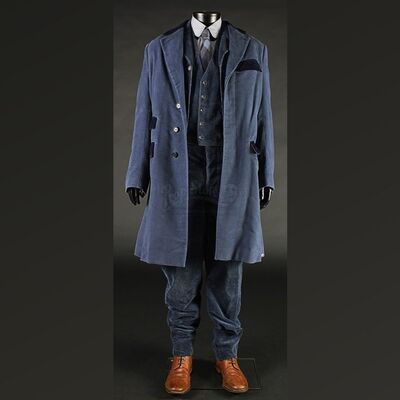 Jonathan Harker (Oliver Jackson-Cohen) Blue Corduroy Costume
