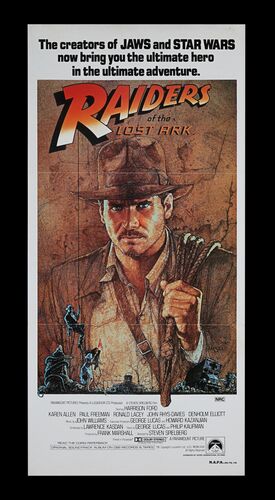 Lot #12 - RAIDERS OF THE LOST ARK (1981) - Australian Daybill, 1981