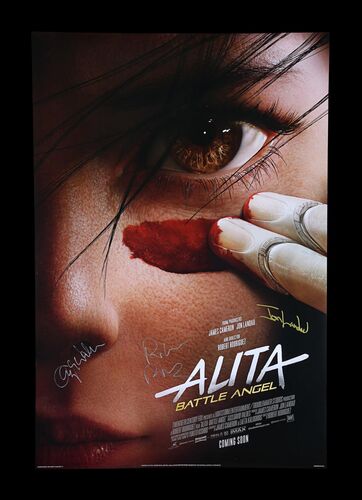 Lot #33 - ALITA : BATTLE ANGEL (2019) - US One-Sheet, 2019, Autographed by Robert Rodriguez, Jon Landau and Christoph Waltz