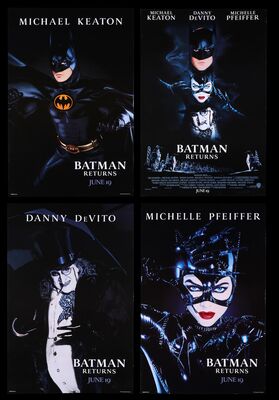 Lot #38 - BATMAN RETURNS (1992) - Group of Four US One-Sheets, 1992