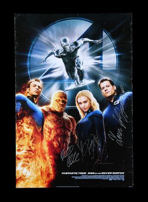 Lot #43 - FANTASTIC FOUR: RISE OF THE SILVER SURFER (2007) - One-Sheet, 2007, Autographed by Jessica Alba, Michael Chiklis and Ioan Gruffudd
