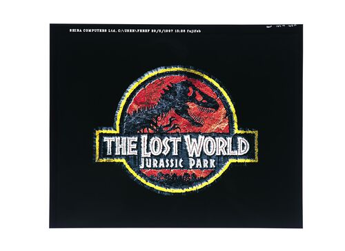 Lot #71 - JURASSIC PARK: THE LOST WORLD (1997) - FEREF ARCHIVE: Original Poster Concept Transparency and a First Edition Copy of the Book 'Feref Unseen'