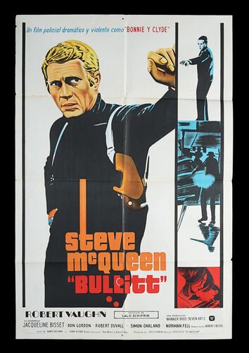 Lot #87 - BULLITT (1968) - Argentinean One-Sheet, 1969