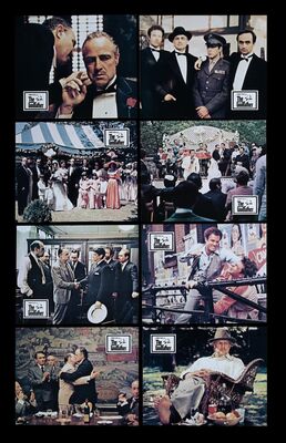 Lot #112 - THE GODFATHER (1973) - Eight British Front of House Cards, 1973
