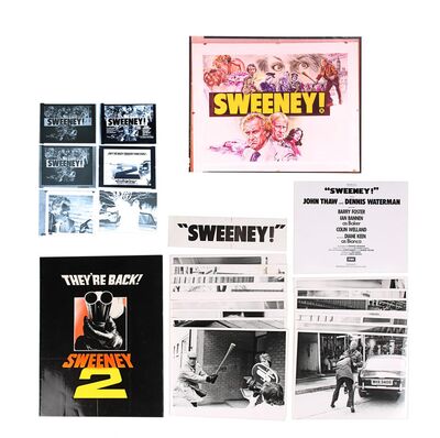 Lot #118 - SWEENEY (1974), SWEENEY 2 (1978) - FEREF ARCHIVE: Original Poster Concept Transparency and Negatives with Production Stills
