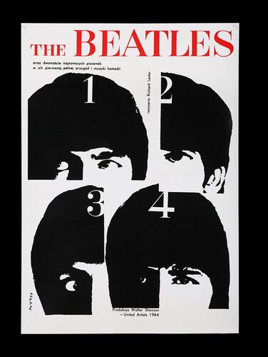 Lot #186 - THE BEATLES: HARD DAY'S NIGHT (1964) - Polish 'Medium' One-Sheet, 1965