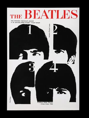Lot #186 - THE BEATLES: HARD DAY'S NIGHT (1964) - Polish 'Medium' One-Sheet, 1965