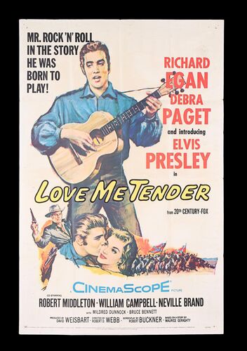 Lot #200 - LOVE ME TENDER (1956) - US One-Sheet, 1956