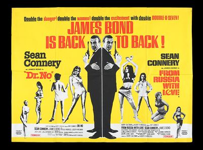 Lot #209 - JAMES BOND: DR. NO (1962), FROM RUSSIA WITH LOVE (1963) - UK Quad Double-Bill, 1965