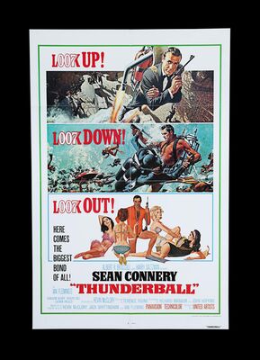 Lot #215 - JAMES BOND: THUNDERBALL (1965) - US One-Sheet, 1980's