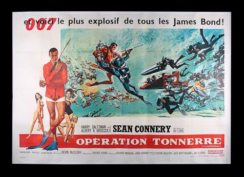 Lot #216 - JAMES BOND: THUNDERBALL (1965) - French 'Double Grande' Affiche, 1965