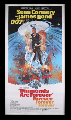 Lot #227 - JAMES BOND: DIAMONDS ARE FOREVER (1971) - US Three-Sheet, 1971