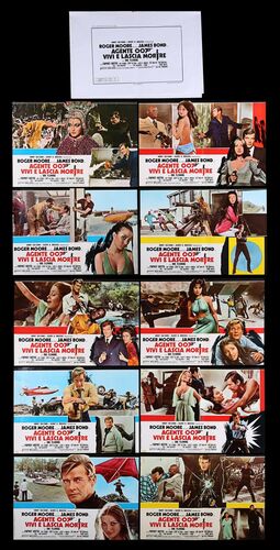 Lot #230 - JAMES BOND: LIVE AND LET DIE (1973) - Ten Italian Photobustas, 1973