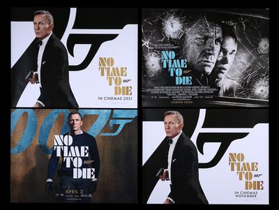 Lot #243 - JAMES BOND: NO TIME TO DIE (2021) - Four UK Quads, 2020