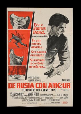 Lot #245 - JAMES BOND: FROM RUSSIA WITH LOVE (1963) - Carter-Jones Collection: Argentinian One-Sheet, 1964