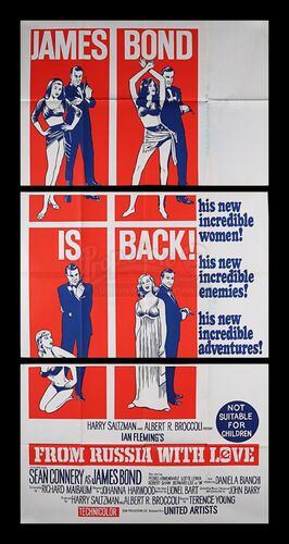 Lot #248 - JAMES BOND: FROM RUSSIA WITH LOVE (1963) - Carter-Jones Collection: Australian Three-Sheet, 1963