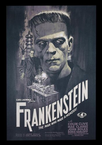 Lot #256 - FRANKENSTEIN (1931) - Vice Press, Bottleneck Gallery Poster, 2020