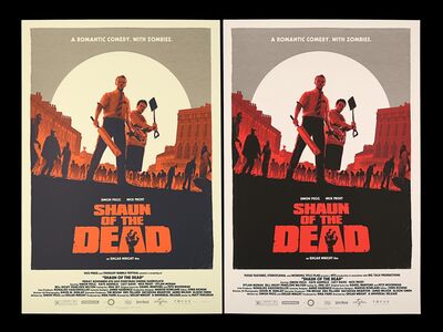 Lot #262 - SHAUN OF THE DEAD (2004) - Two Vice Press, Bottleneck Gallery (BNG) Posters, 2019
