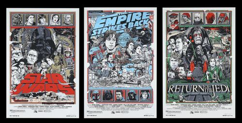 Lot #263 - STAR WARS ORIGINAL TRILOGY (1977-83) - Set of Three Artist Proof Mondo Posters, 2010