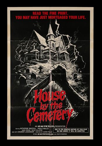 Lot #283 - HOUSE BY THE CEMETERY (1981) - US One-Sheet, 1984