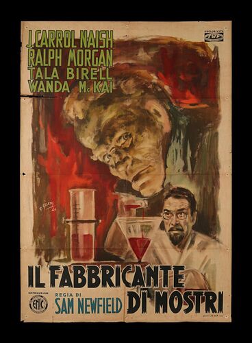 Lot #289 - THE MONSTER MAKER (1944) - Italian 2-Fogli, 1946