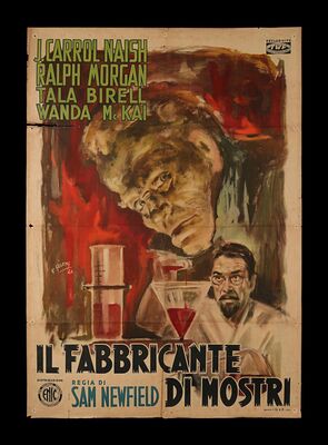 Lot #289 - THE MONSTER MAKER (1944) - Italian 2-Fogli, 1946