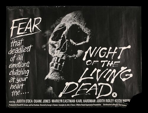 Lot #291 - NIGHT OF THE LIVING DEAD (1968) - FEREF ARCHIVE: UK Quad, 1968