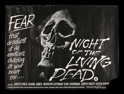 Lot #291 - NIGHT OF THE LIVING DEAD (1968) - FEREF ARCHIVE: UK Quad, 1968