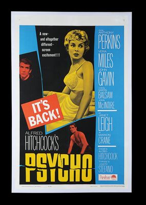 Lot #300 - PSYCHO (1960) - US One-Sheet, 1965