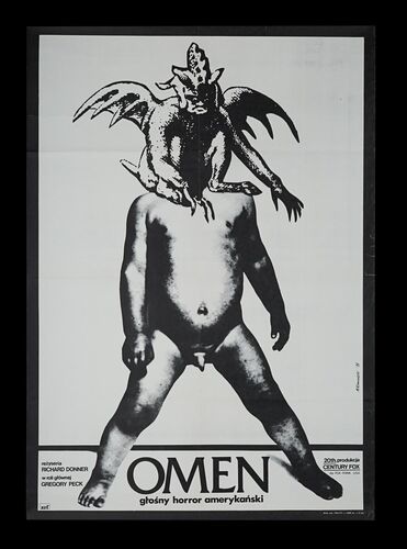 Lot #313 - THE OMEN (1976) - Bryan Fuller Collection: Polish One-Sheet, 1977
