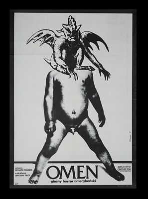 Lot #313 - THE OMEN (1976) - Bryan Fuller Collection: Polish One-Sheet, 1977