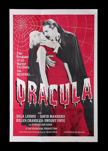 Lot #317 - DRACULA (1931) - Bryan Fuller Collection: US One-Sheet, 1960s