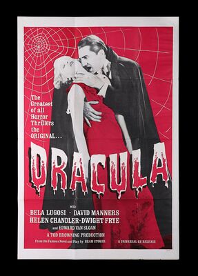 Lot #317 - DRACULA (1931) - Bryan Fuller Collection: US One-Sheet, 1960s