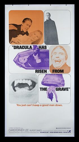 Lot #318 - DRACULA HAS RISEN FROM THE GRAVE (1968) - Bryan Fuller Collection: US Three-Sheet, 1969