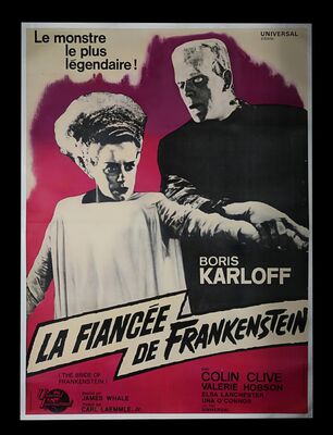 Lot #320 - BRIDE OF FRANKENSTEIN (1935) - Bryan Fuller Collection: French 'Grande' Affiche, 1964