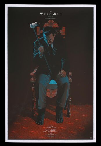 Lot #321 - THE WOLF MAN (1941) - Bryan Fuller Collection: Mondo Poster, 2012