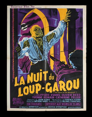 Lot #324 - THE CURSE OF THE WEREWOLF (1961) - Bryan Fuller Collection: French 'Moyen' Affiche, 1961