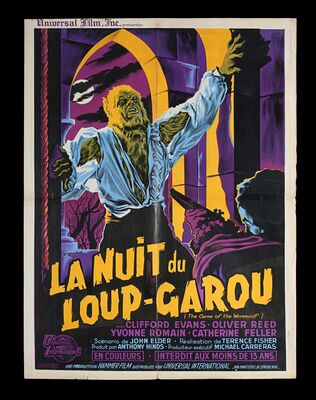 Lot #324 - THE CURSE OF THE WEREWOLF (1961) - Bryan Fuller Collection: French 'Moyen' Affiche, 1961