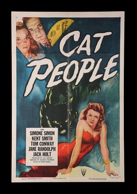 Lot #326 - CAT PEOPLE (1942) - Bryan Fuller Collection: US One-Sheet, 1952