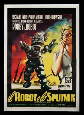 Lot #329 - THE INVISIBLE BOY (1957) - Bryan Fuller Collection: Italian Two-Panel (4-Fogli), 1957